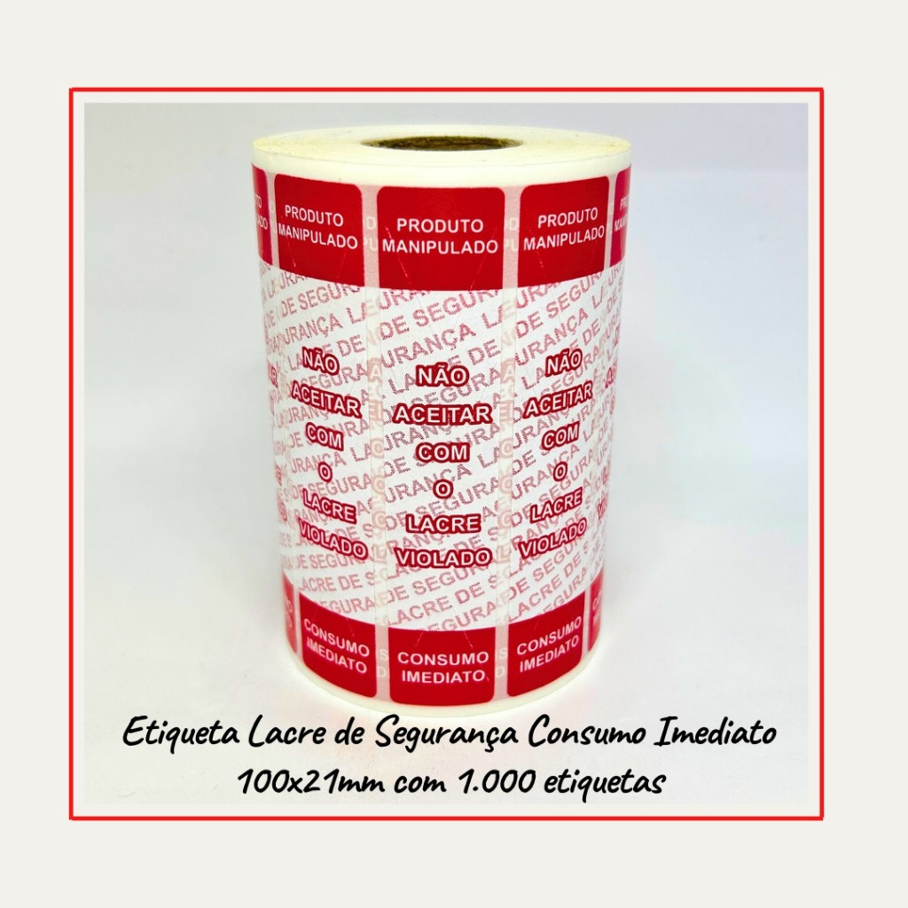 Etiquetas Lacre Segurança Para Delivery Ifood Alimentos Consumo Imediato em Oferta na Shopee