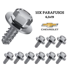 100 Parafusos 6,3x19 Para-lama GM Celta, Astra, Corsa, S10