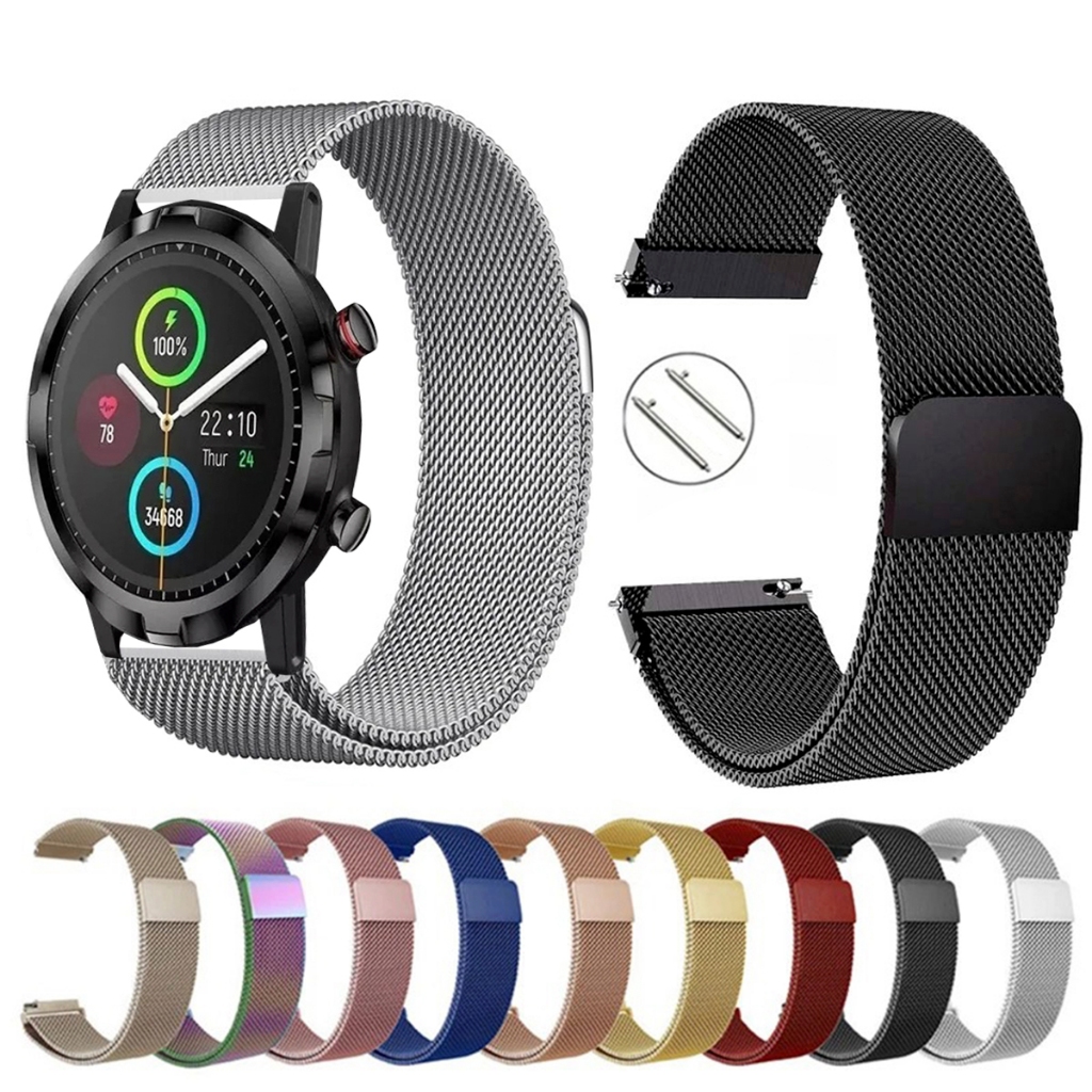 Pulseira de 22mm milanesa aço inox para Haylou RT Ls05s de Engate Rapido