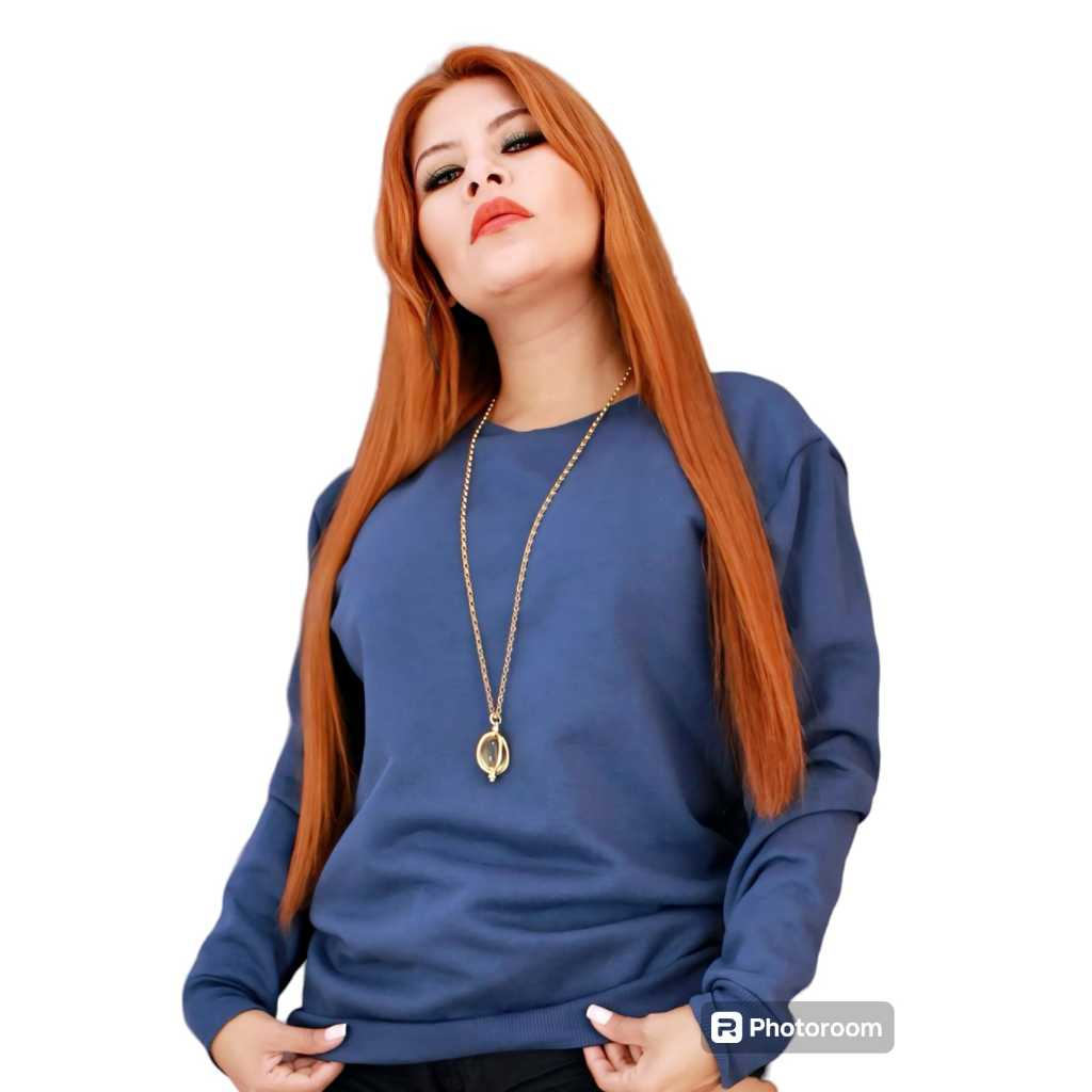 Blusa Moletom Gola Redonda Liso Unissex Blusa De Frio P M G e GG envio em 12 hrs.