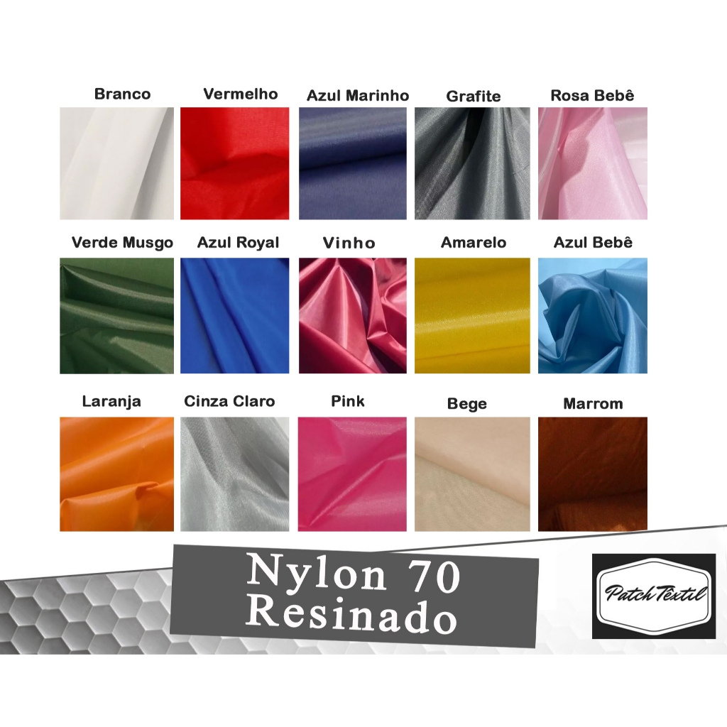 8 Metros - Tecido Nylon 70 Resinado Impermeável Cores Variadas Guarda Chuva Barracas Capa