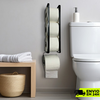 Suporte Porta Papel Higiênico Banheiro Moderno Parede em Oferta na Shopee