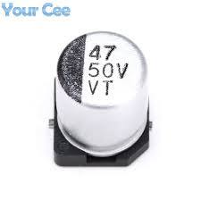 KIT 10x CAPACITOR ELETROLITICO DE ALUMINIO SMD 47uF 50V