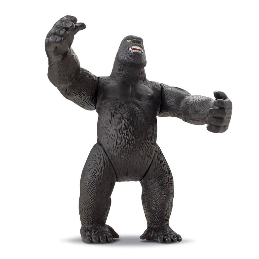 Gorila king Kong Macaco Articulado Brinquedo Safari Grande 24cm Em Vinil Macio Animais da Selva Zoo