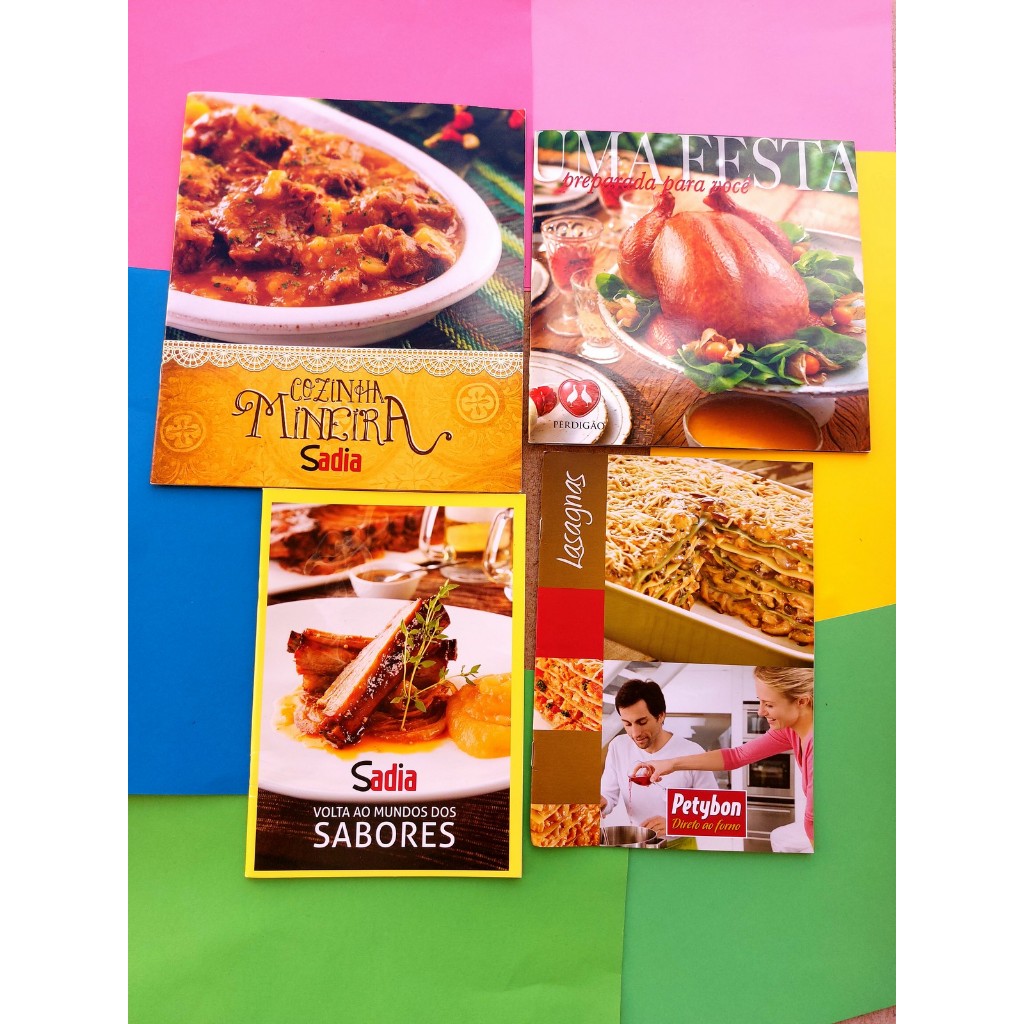 Livros de Receitas -4 Unidades