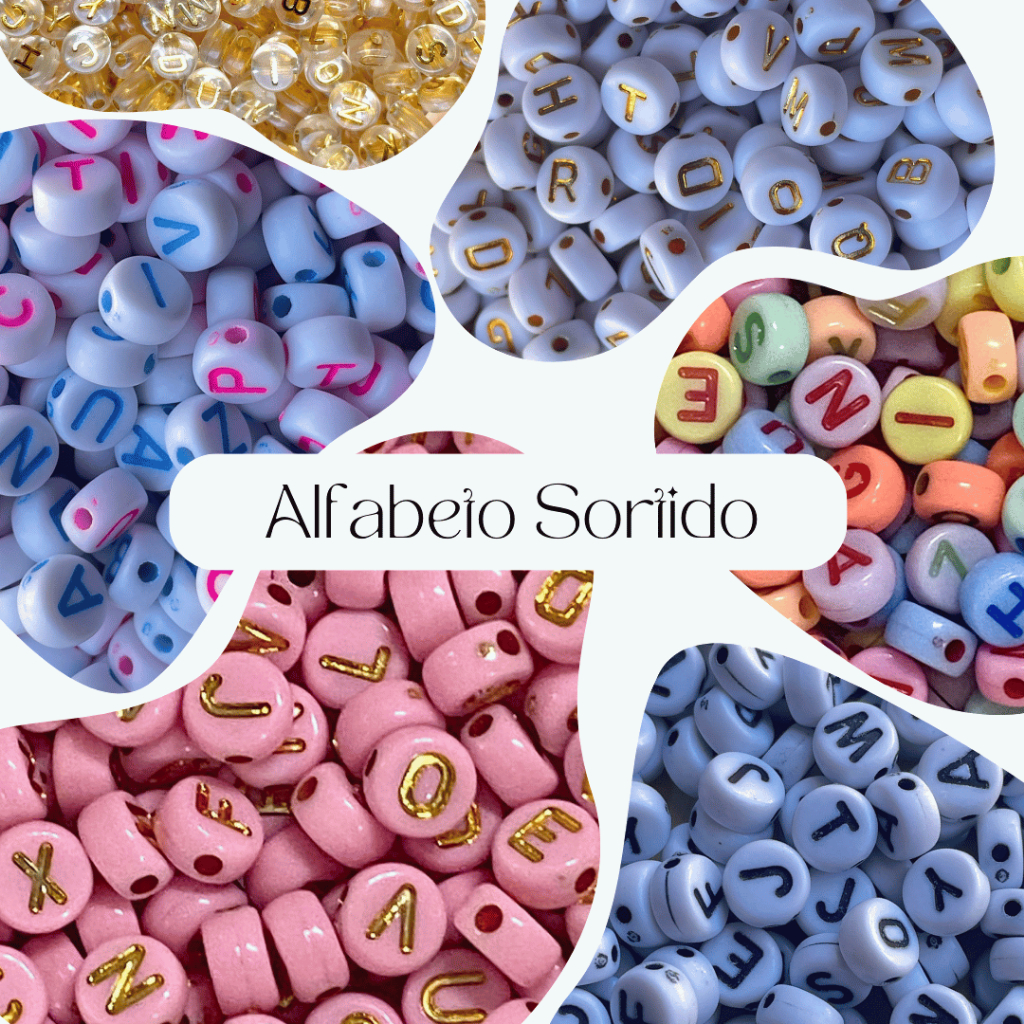 100 Miçangas Redondas Alfabeto Letras Mix - VARIOS MODELOS em Oferta na Shopee