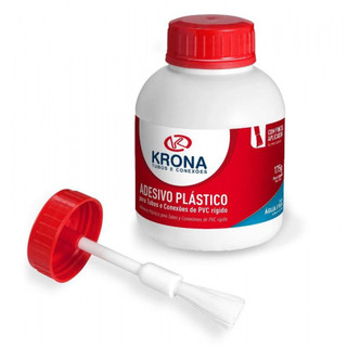 Adesivo Cola Tubo Com Pincel Plástico Pvc Krona 175g Envio Já