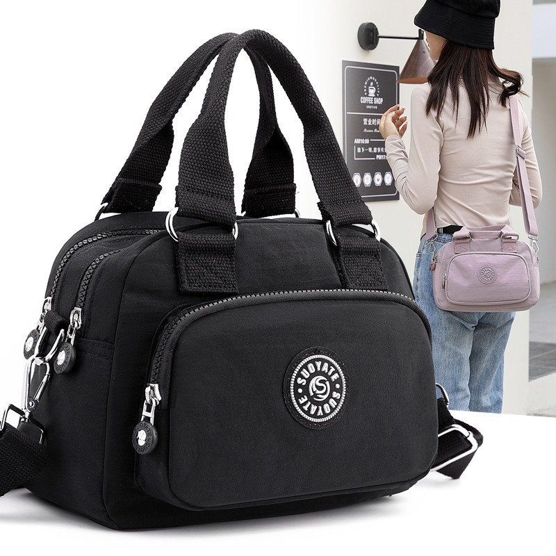 Bolsa Ombro Crossbody Pano Zíper Mulheres Nylon Impermeável ref: 88189 em Oferta na Shopee