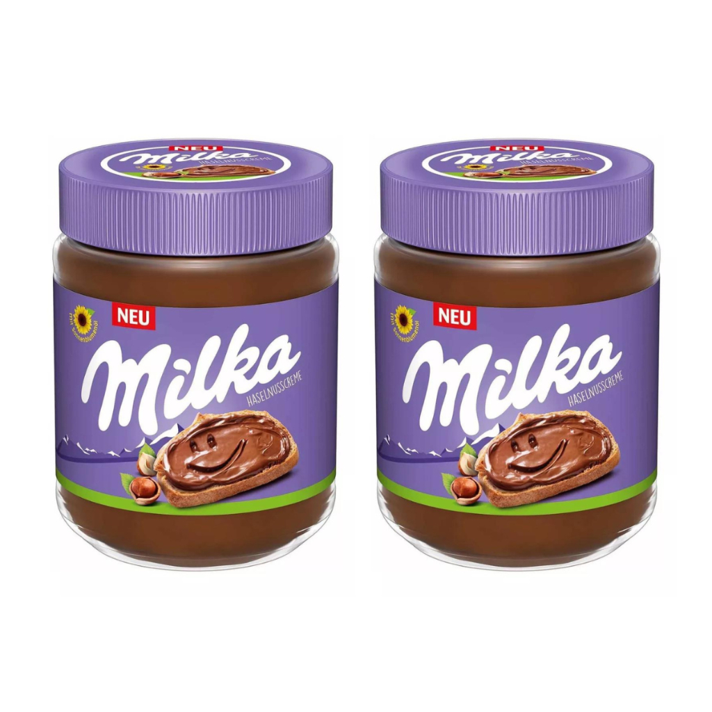 2 Creme De Avelã Com Chocolate Milka Hazelnut Cream 350gr