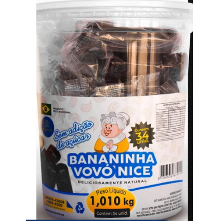 Pote Bananinha Sem Açúcar 1.050Kg Vovó Nice - Com 35 unidades em Oferta na Shopee