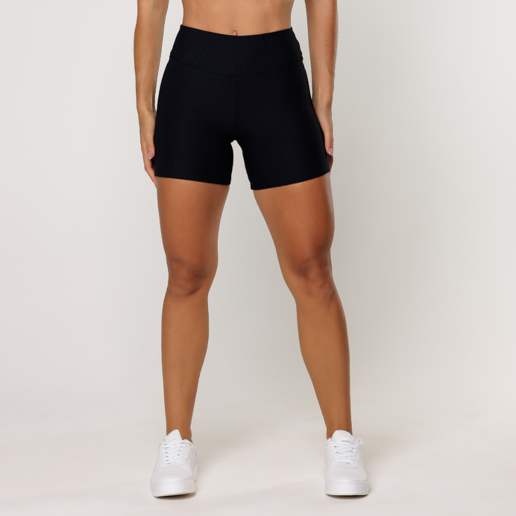 Short Fitness Feminino Poliamida Canelado Shorts para Academia Elevate em Oferta na Shopee
