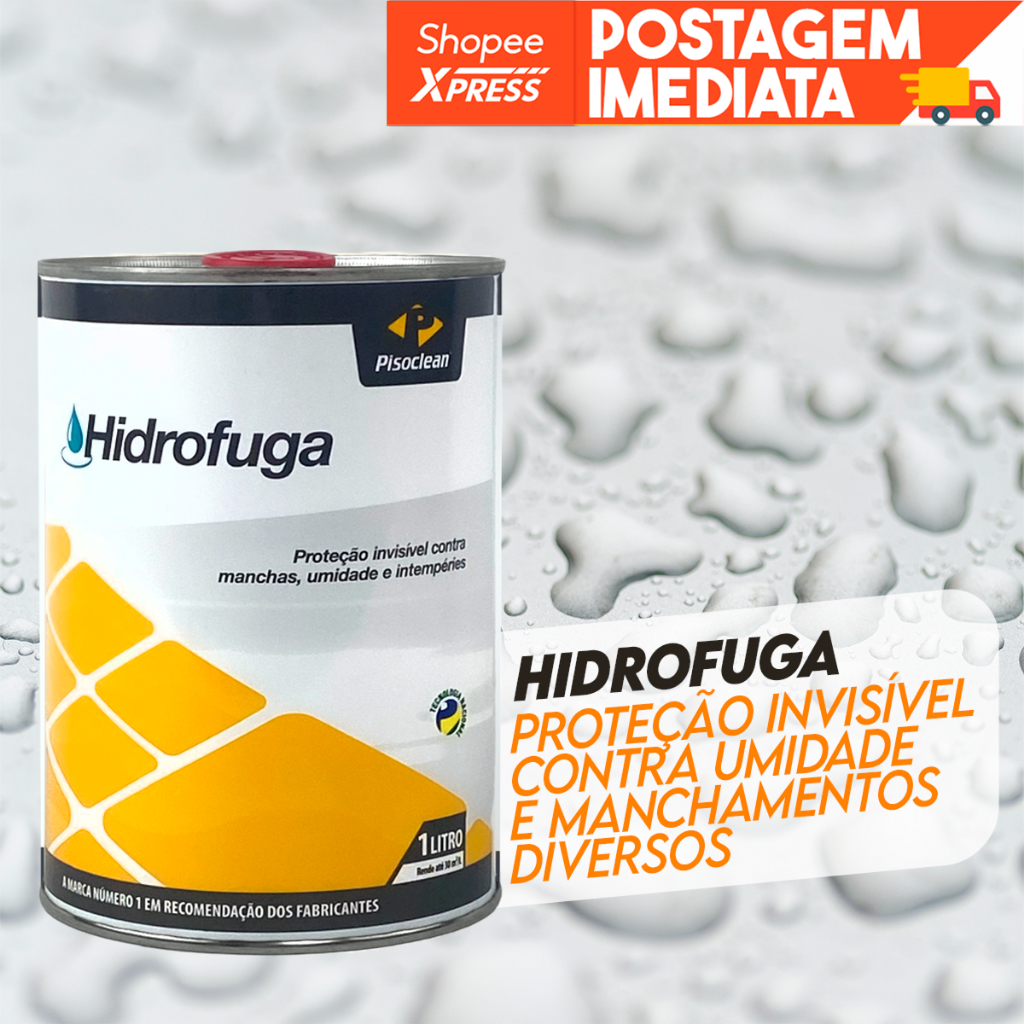 Hidrofuga 1l Pisoclean Proteção Invisivel Contra Umidade E Manchas