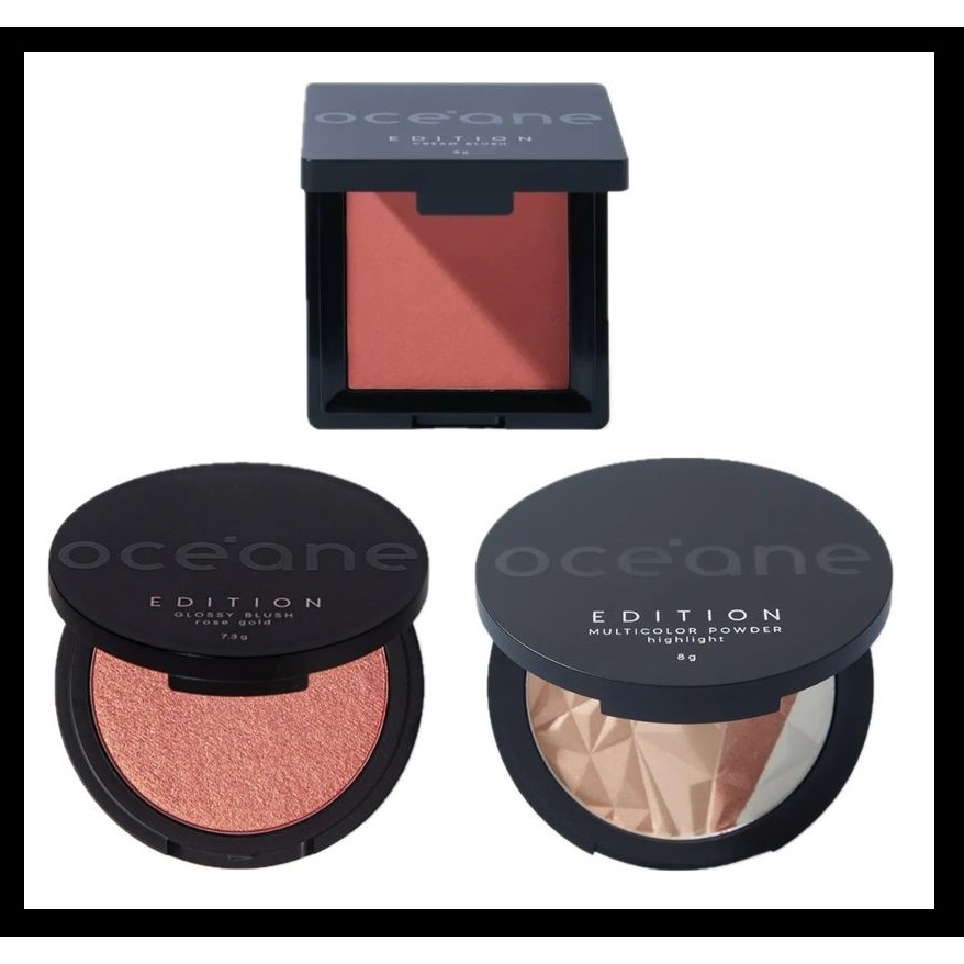 OCEANE EDITION BLUSH E ILUMINADOR - GLOSSY BLUSH - CARAMEL E MULTICOLOR HIGHLIGHT