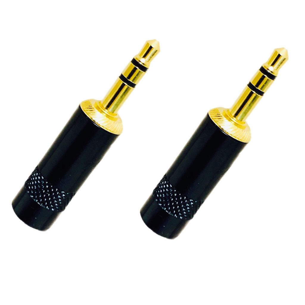 Detalhes do Kit 2 Plug Conector P2 Estereo Metal Blindado Profissional