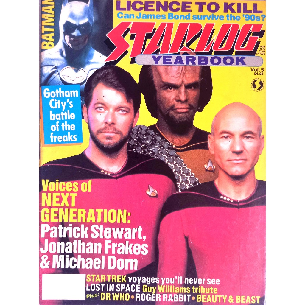 Revista Starlog Yearbook 5 - Batman 1989 - Star Trek Next Generation - Dr Who - Rogger Rabbit - Beauty & Beast - importada - Vintage