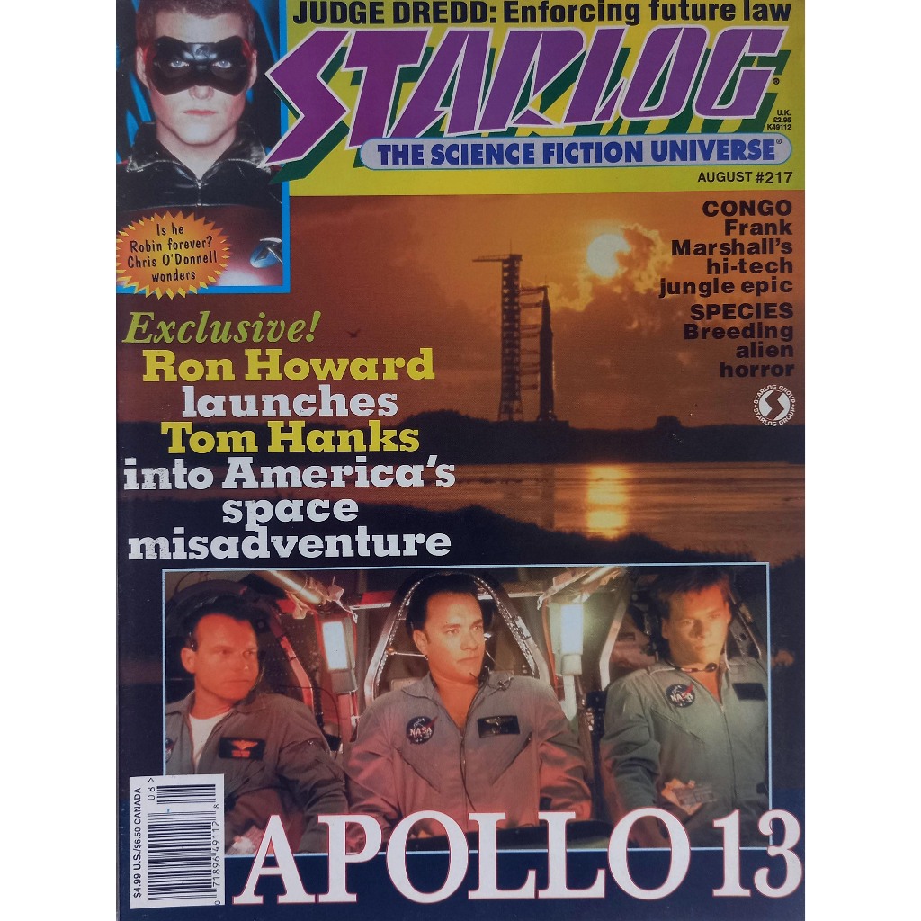 Revista Starlog 217 - Batman Forever - Apollo 13 - Judge Dredd - Silvester Stalone - Tom Hanks - Congo - Water World - Importada - Vintage