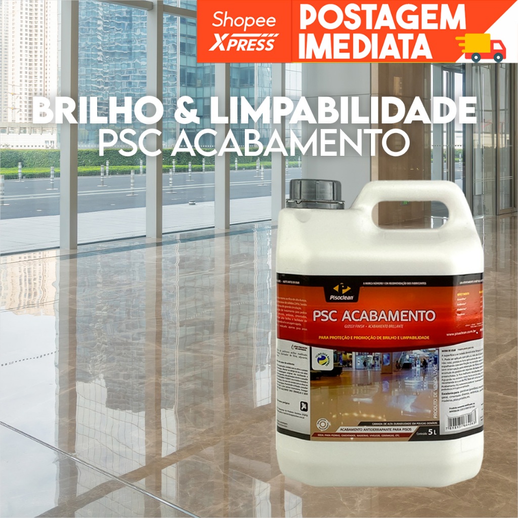 Psc Acabamento 5l Resina Acrilica Brilhante Pisoclean