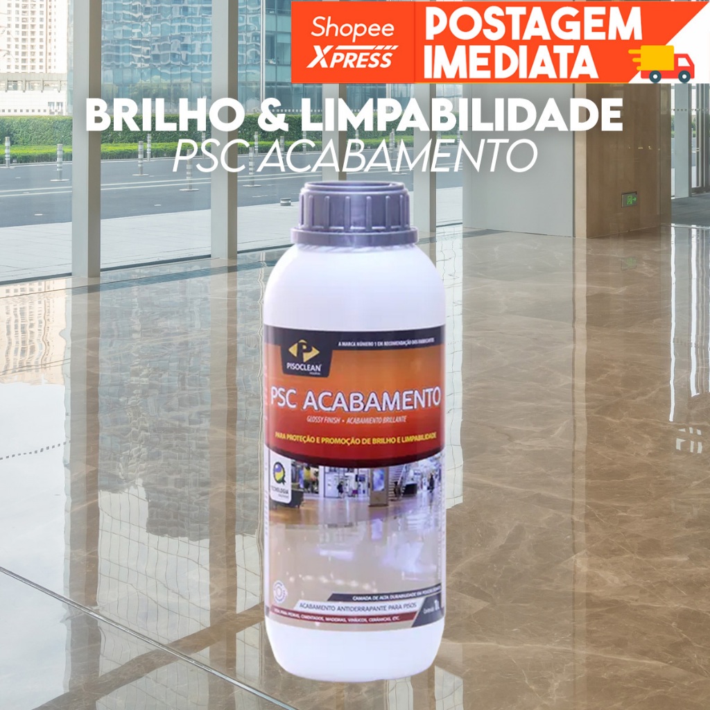 Resina Incolor Brilhante Para Pisos (base Água) Pisoclean 1l