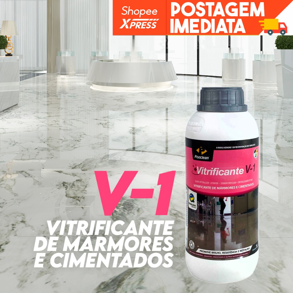 Vitrificante V-1 Restauração Em Mármores E Cimentados 1l