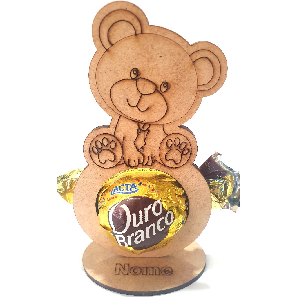 30 porta bombom urso lembrancinha aniversario personalizado com nome em Oferta na Shopee