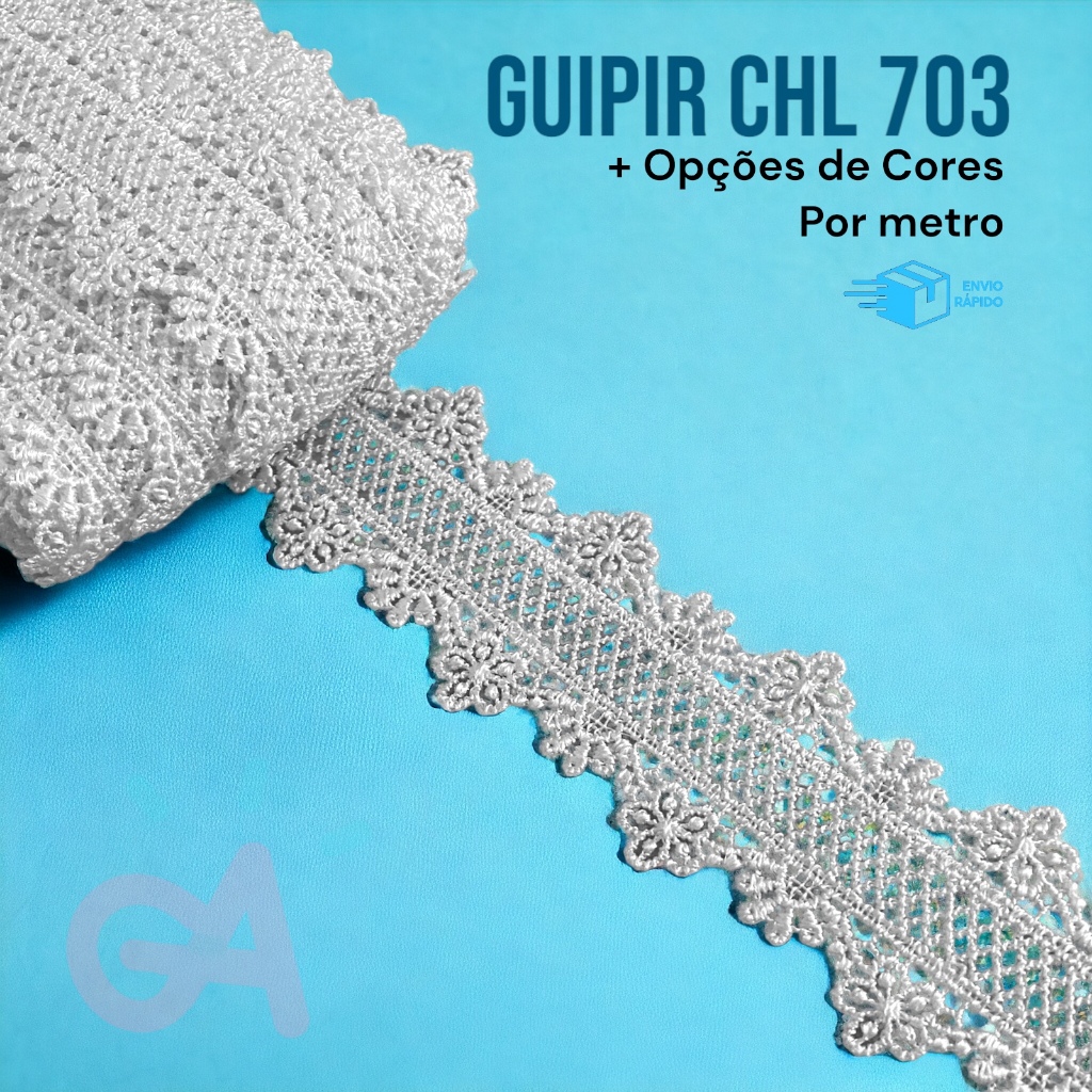 Renda Guipir Chl 703 - 4,5 cm - 1 metro