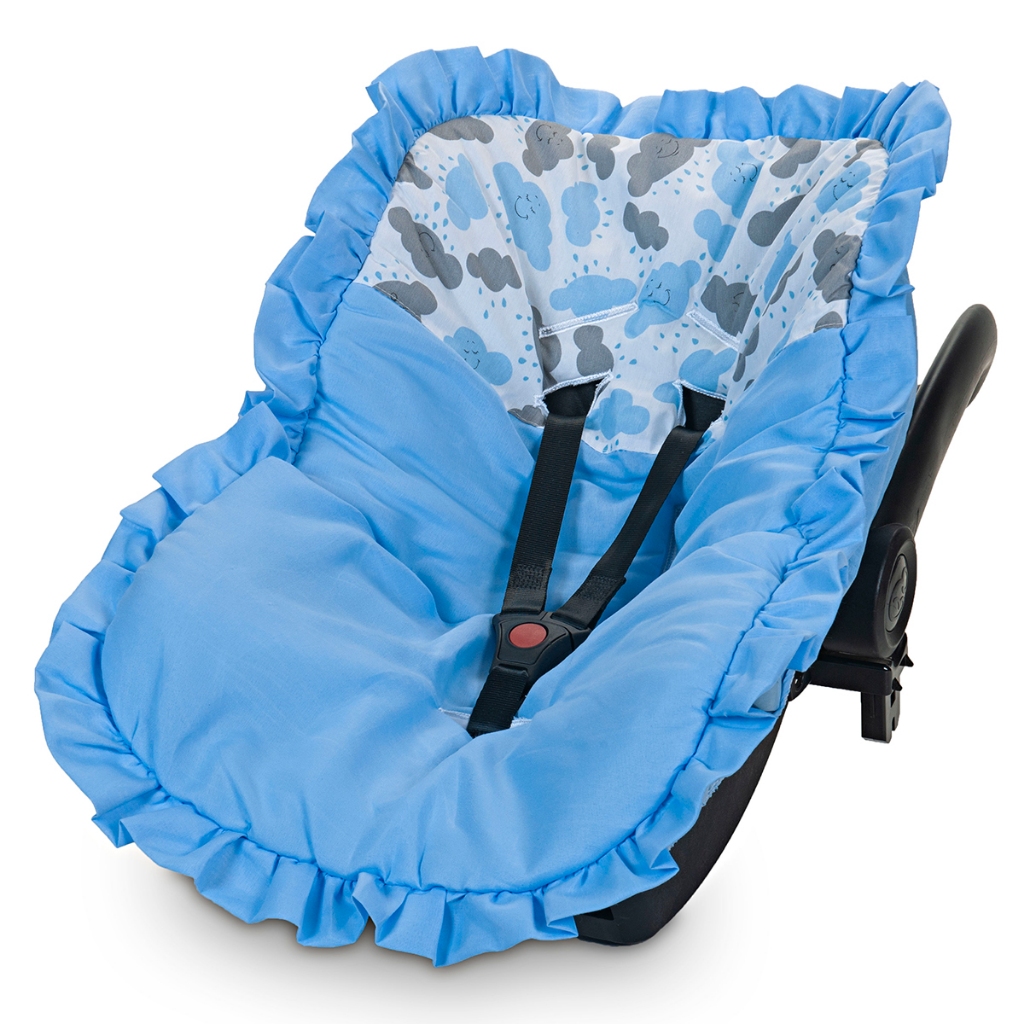 Capa de Bebê Conforto com Protetor de Cinto Nuvem Rosa e Nuvem Azul Todos modelos e marcas Menino Menina