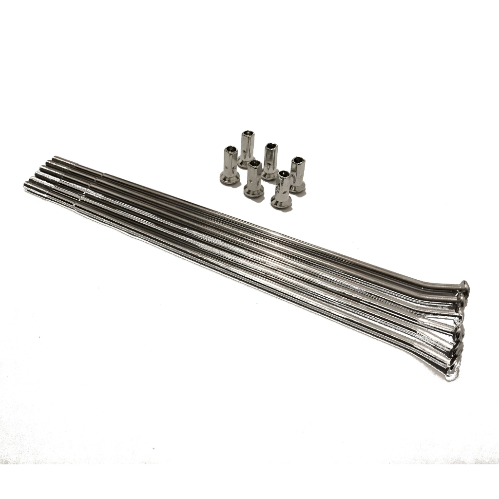 Kit 6 Raios Avulso + 6 Nípeis Yamaha Xtz 250 Lander / Xtz 250 Teneré Cromado 4mm