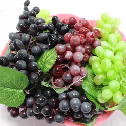 Kit 6 Uvas Artificiais Decoração Centro De Mesas Frutas