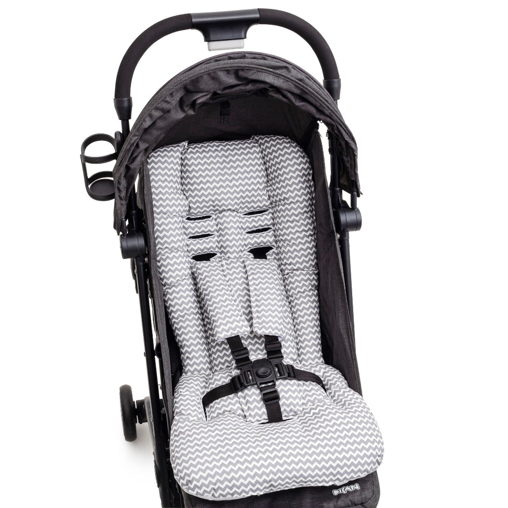 Colchonete Para Todos Os Carrinho Almofadado ZIG ZAG CINZA