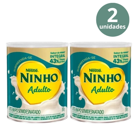 Kit 2x Leite Em Pó Ninho Semidesnatado Adulto Nestlé - 350g