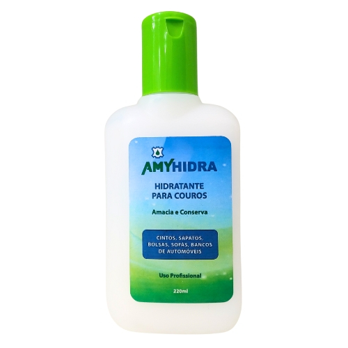 Hidratante para couro Amyhidra 220ml - bolsa, sapato, banco, sofá