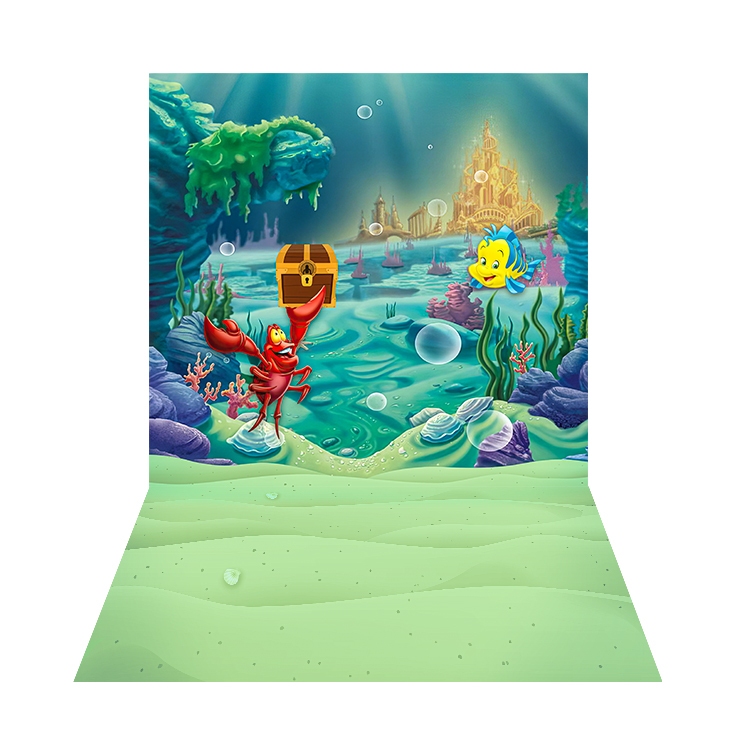 Fundo Fotográfico Tecido Sublimado 3D Sereia 1,50x2,20 Vertical em Oferta na Shopee