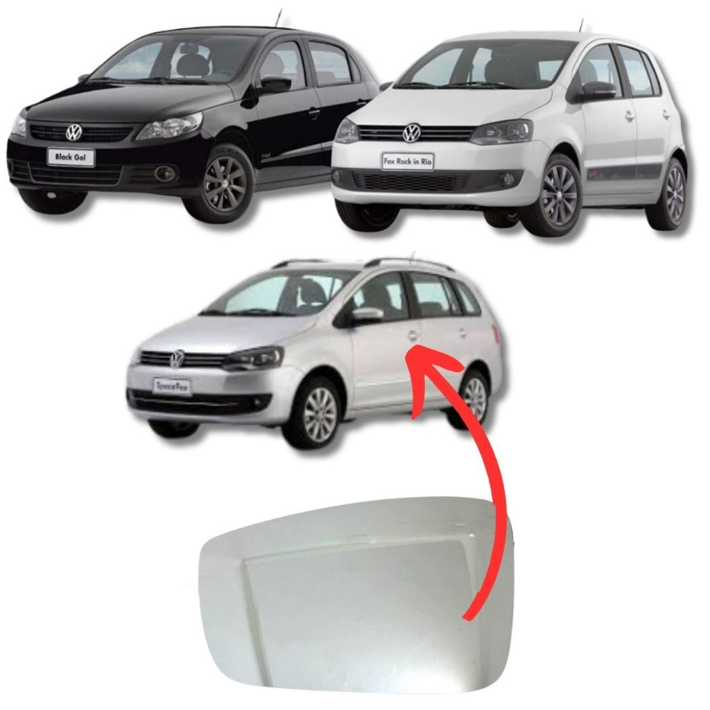 Lente Espelho COM Base Retrovisor GOL G6 G7 G8 FOX E SPACEFOX a paritr 2010 Original Flabeg