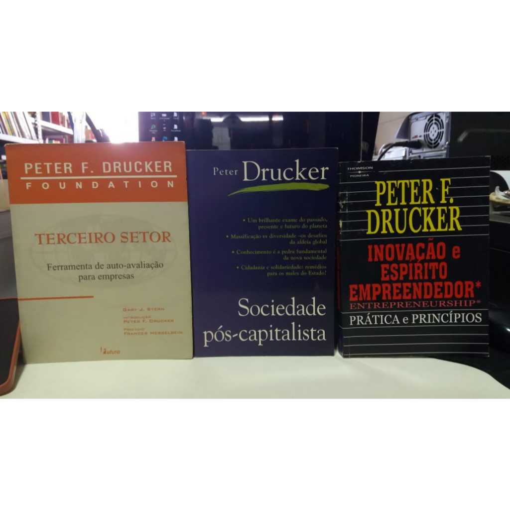 KIT - 3 LIVROS DE ADMINISTRAÇÃO: INOVAÇÃO E ESPÍRITO EMPREENDEDOR + FERRAMENTA DE AUTO-AVALIAÇÃO PARA EMPRESAS + SOCIEDADE PÓS-CAPITALISTA