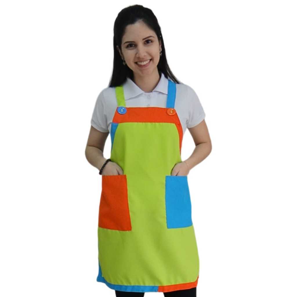 Avental Para Festas Infantis Cor Verde Limão