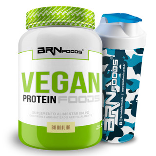 Kit Proteina Vegana Vegan Protein 500g + Coqueteleira - BRN FOODS em Oferta na Shopee