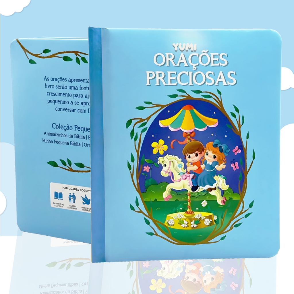 Orações Preciosas Capa Dura 0 A 8 Anos Livro Infantil Lindas Orações Almofadado Folhas Duras Premium em Oferta na Shopee