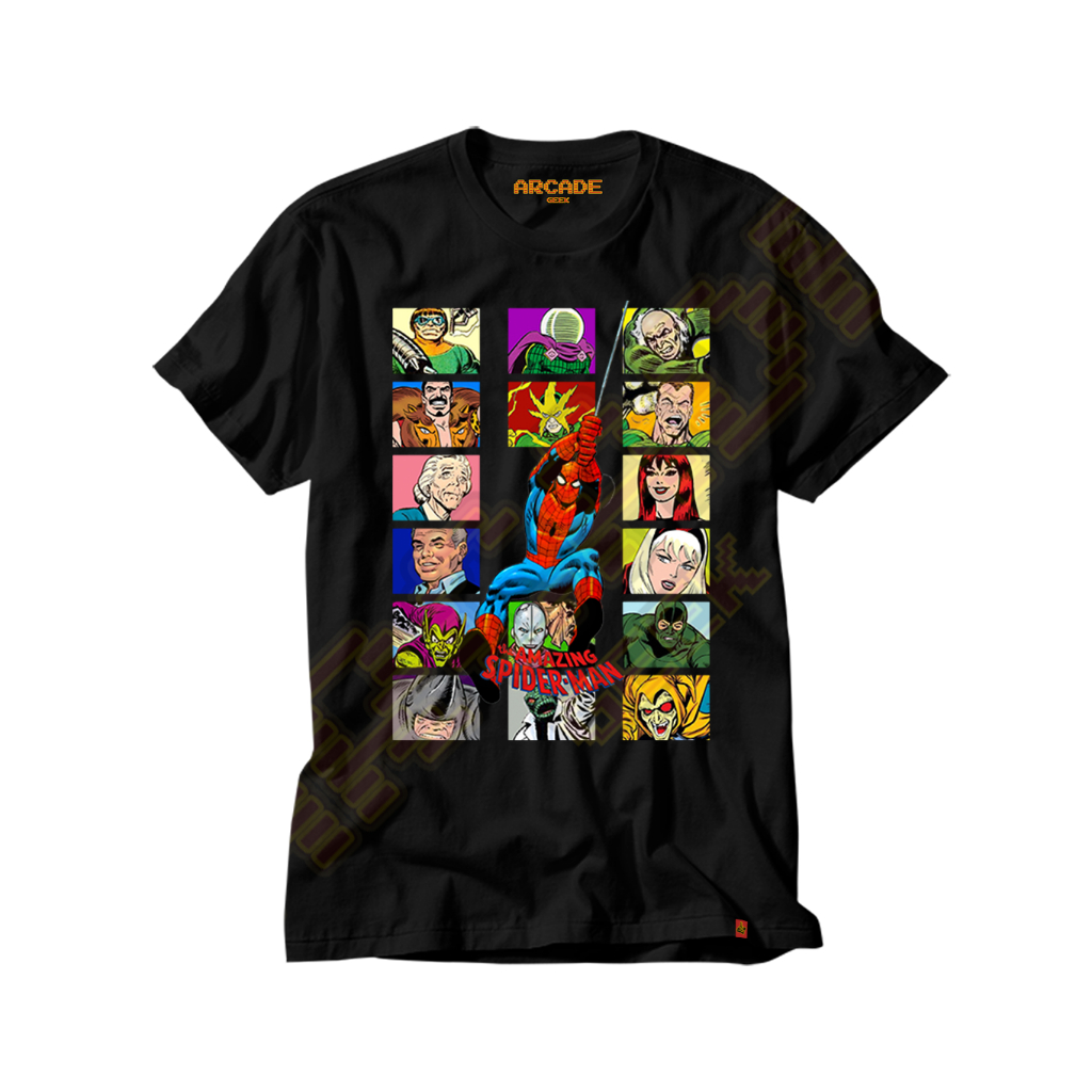 Camiseta Herois Homem Aranha vilões Amazing Spiderman Quadrinhos HQ Comics