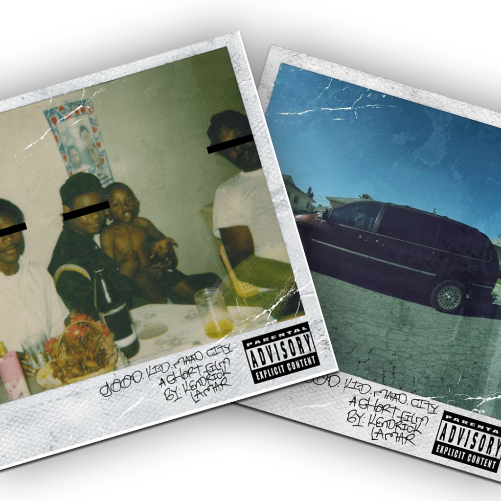 Kit 2x Placa decorativa Kendrick Lamar Good kid m.a.a.d city 20x20 3mm rap trap quadro
