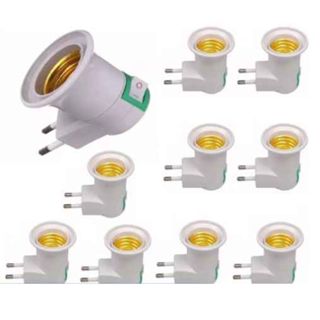 KIT 20 UN Soquetes Bocal Liga / Desliga E27 Branco em Oferta na Shopee