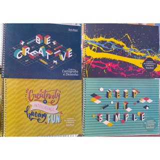 KIT 1 ou 2 Cadernos de Desenho  Grande Capa Flexível (48 Fls) ,(96 Fls) e Capa Dura (60Fls), (96Fls)