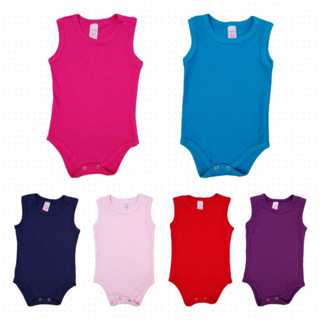 Body Bebê Regata Infantil (Suedine 100% Algodão) Super Confortavél em Oferta na Shopee