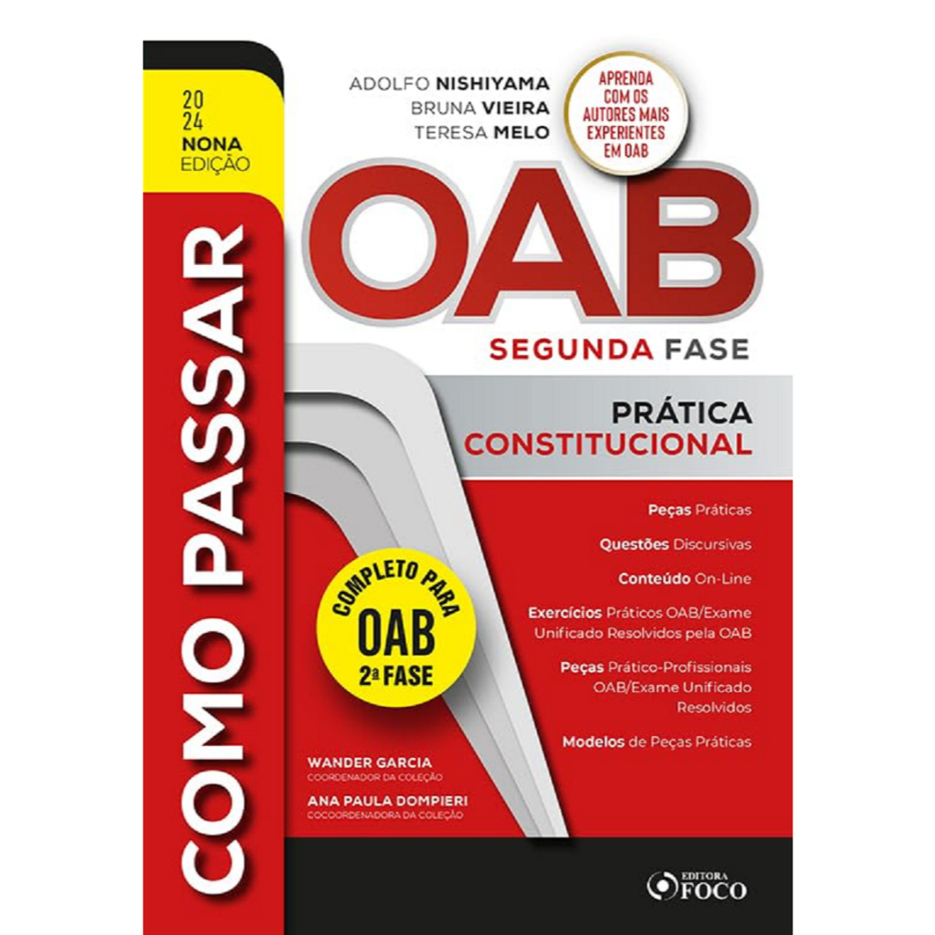 Como Passar Na Oab 2ª Fase - Pratica Constitucional - 9ª Edicao 2024 Foco Juridico