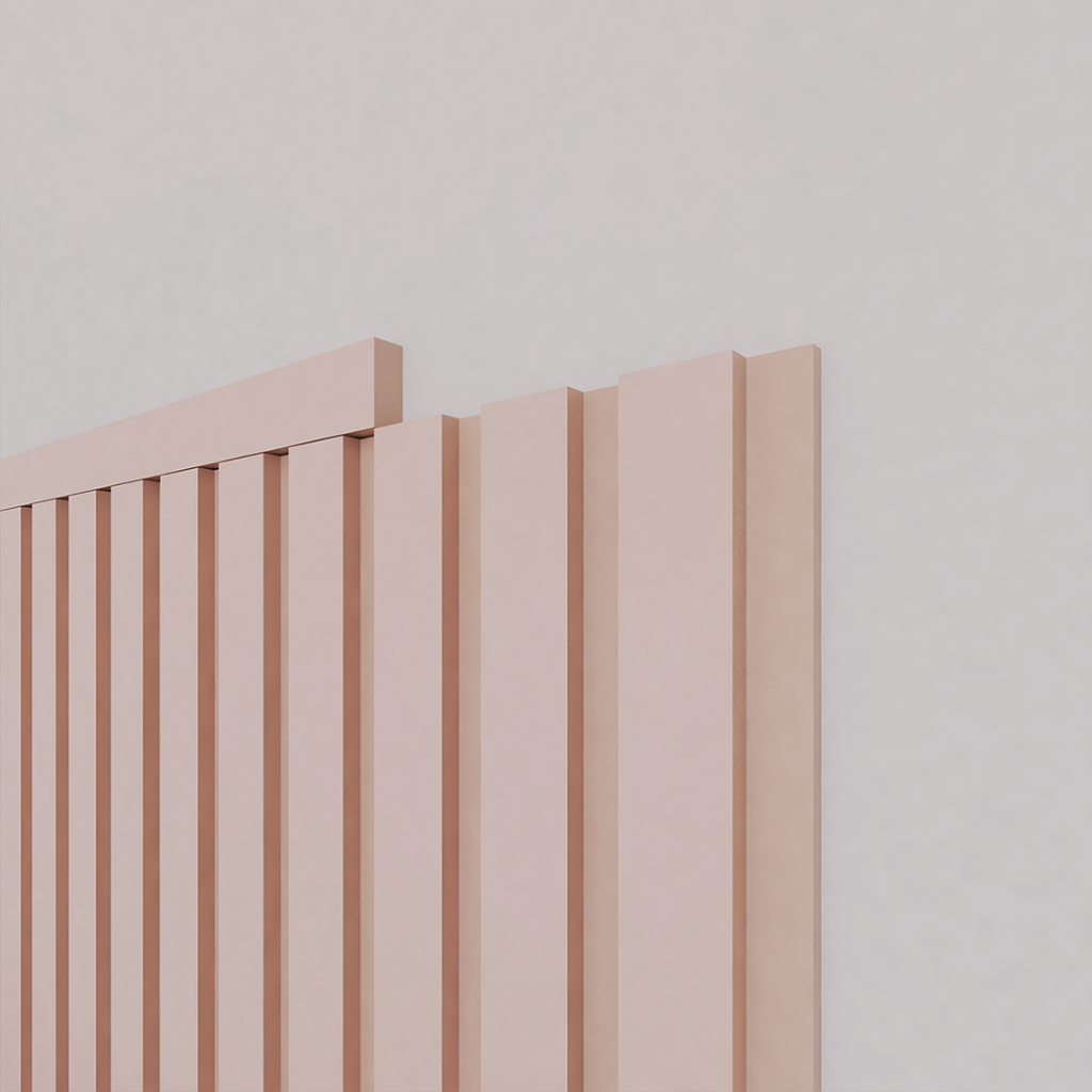 Painel Ripado Laminado Meia Parede | Linha Play Rosa - Home & Living