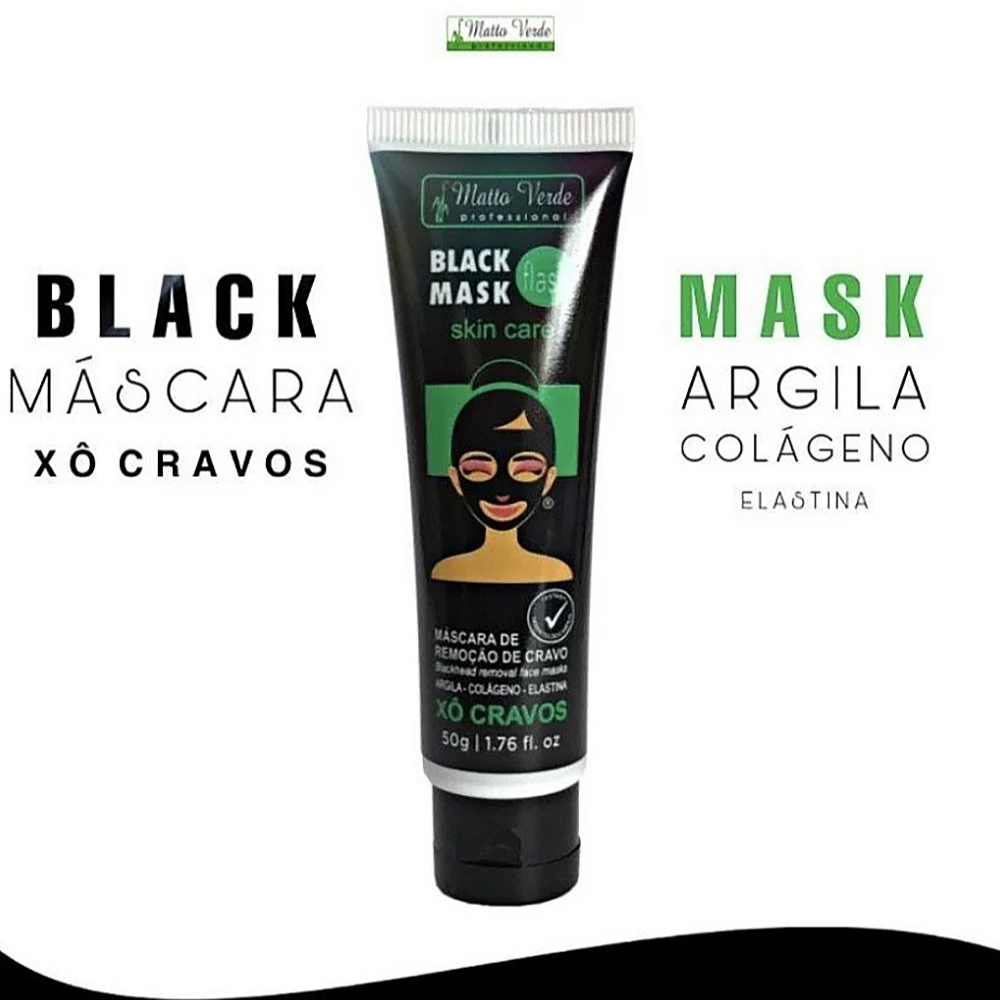 Máscara de Cravos Matto Verde, Remoção Profunda de Cravos, Oleosidade, Pontos Pretos e Espinhas