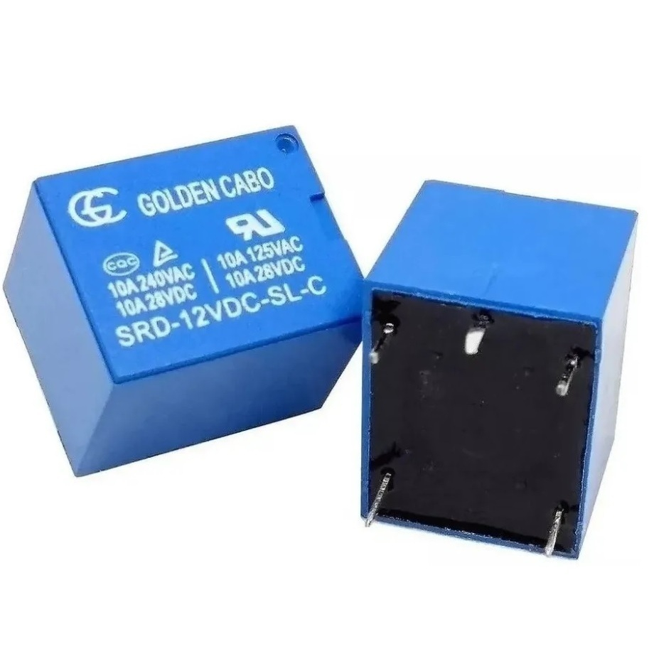 10x Rele 12v 10a 5 Pinos Na / Nf (10 Peças)