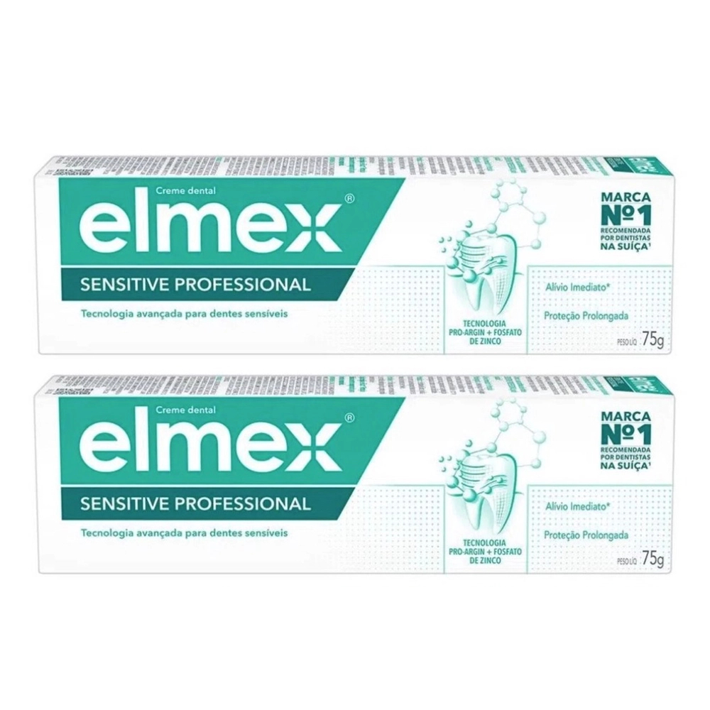 Kit 02un Creme Dental Elmex Sensitive Professional 75g