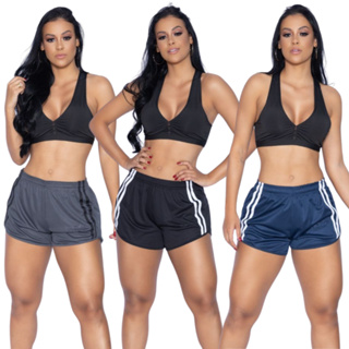 Kit 3 Short Feminino Fitness para Academia Dry Bermuda Feminina Esportiva e Dia a Dia em Oferta na Shopee
