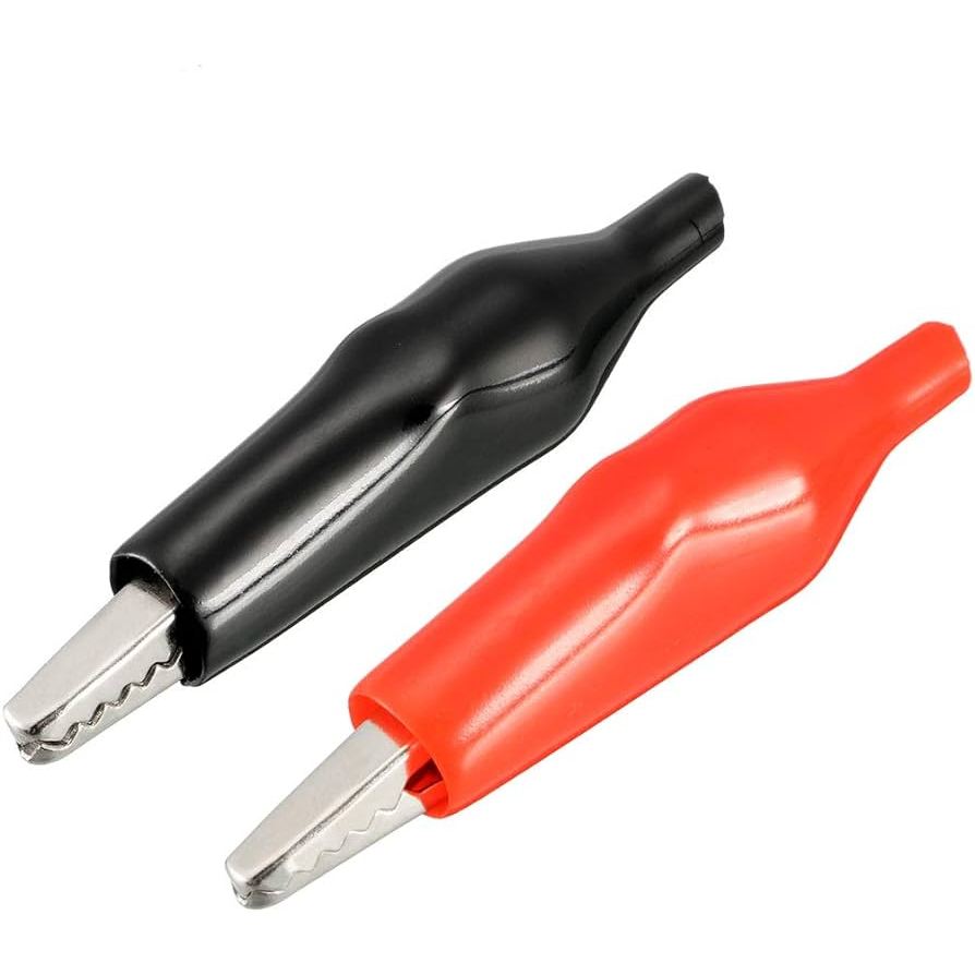 100x Garra Jacare Grande 4,4cm Isolada Vermelho/Preto 44mm (50 Pares) em Oferta na Shopee