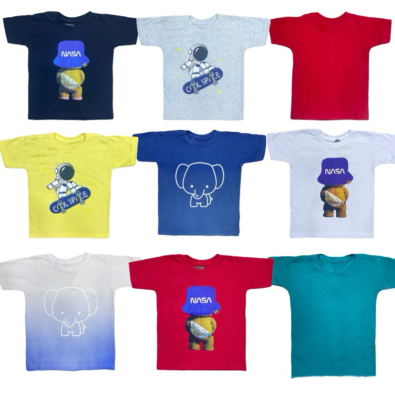 Kit 10 Peças Camiseta Masculino Infantil Animado Ocasional Estampa Variadas Atacado S.M